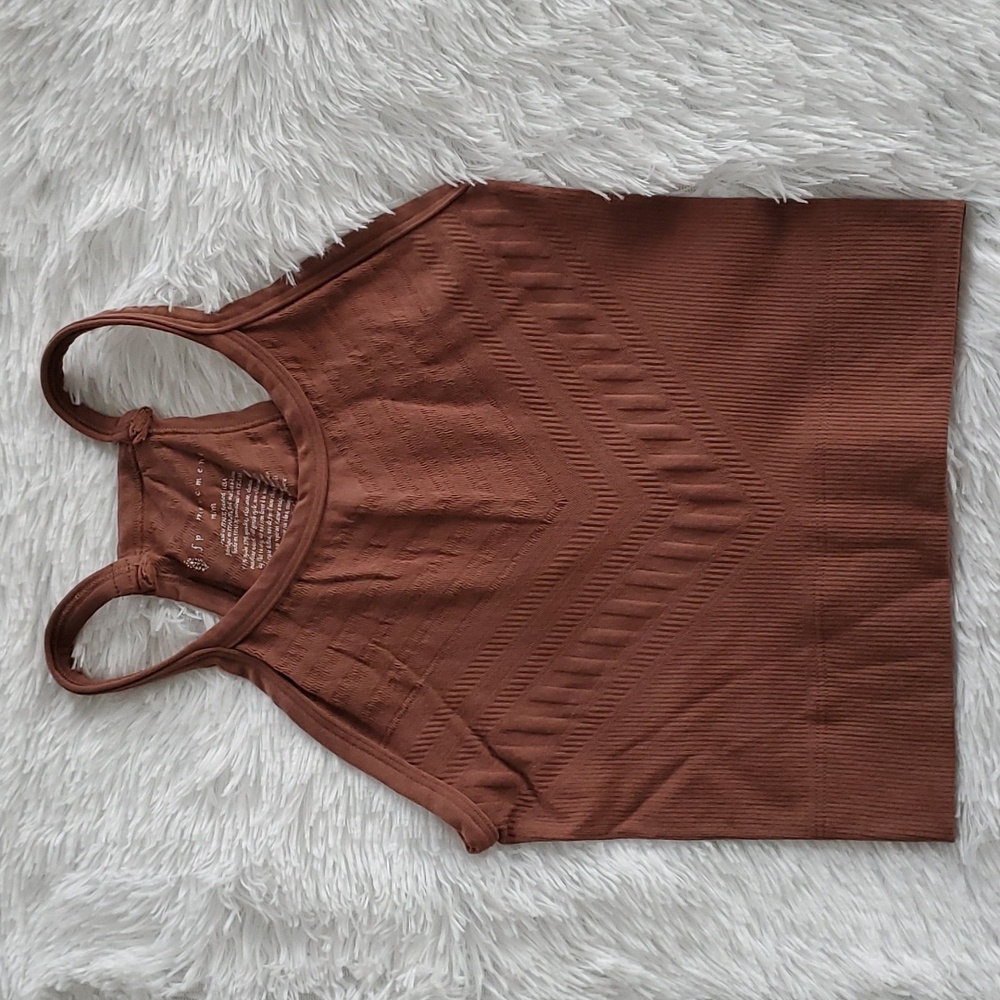 Free People Gone Adrift Sports Bra/Crop Chocolate Brown